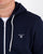 Gant Contrast Full Zip Hood in Navy-white