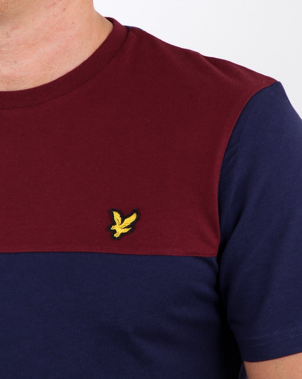 Lyle And Scott T-Shirt mit Passe, Marineblau
