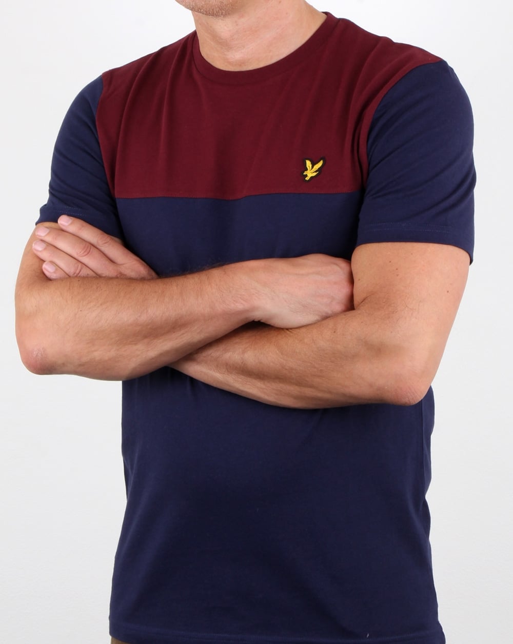 Lyle And Scott T-Shirt mit Passe, Marineblau