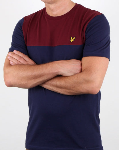 Lyle And Scott T-Shirt mit Passe, Marineblau