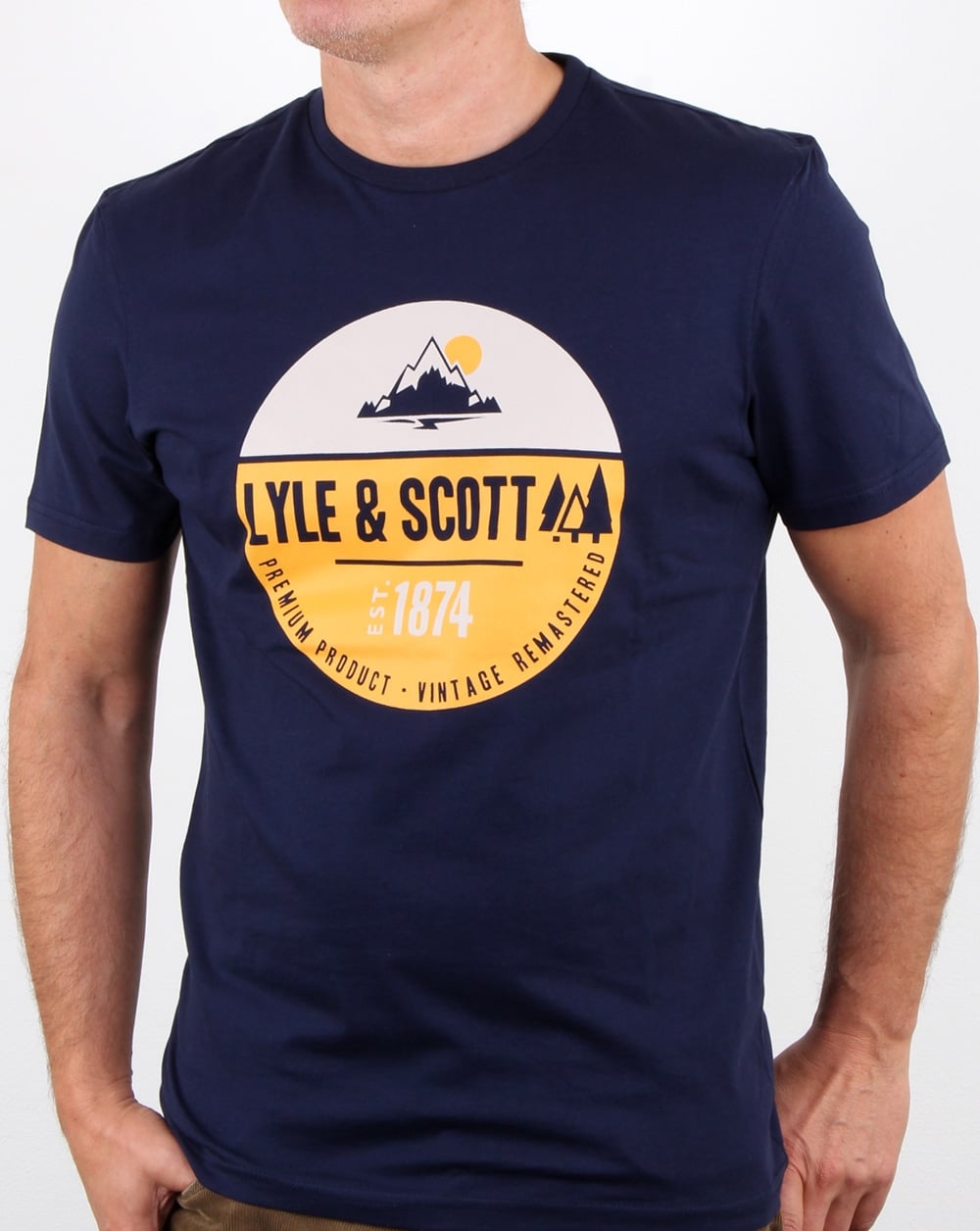 Lyle And Scott T-Shirt mit Grafikdruck, Marineblau