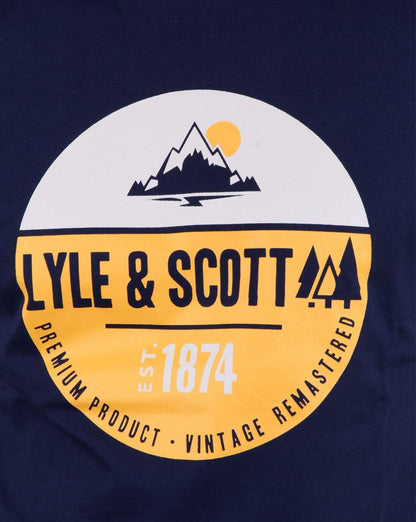 Lyle And Scott T-Shirt mit Grafikdruck, Marineblau
