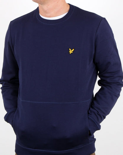 Lyle And Scott Sweatshirt mit Fronttasche, Marineblau