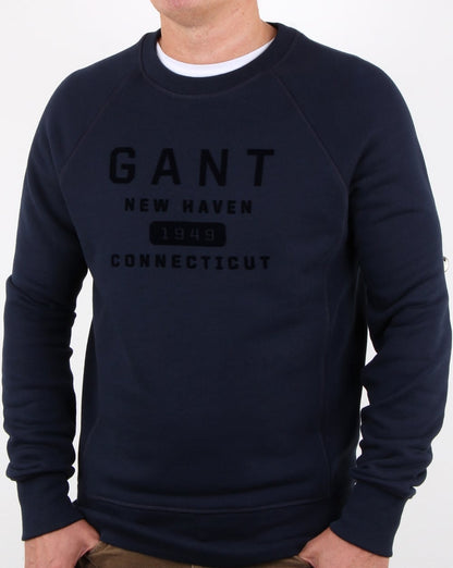 Gant New Haven Crew Sweatshirt Abendblau