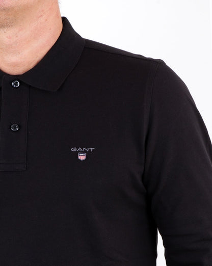 Gant Pique Ls Rugger Polo Schwarz