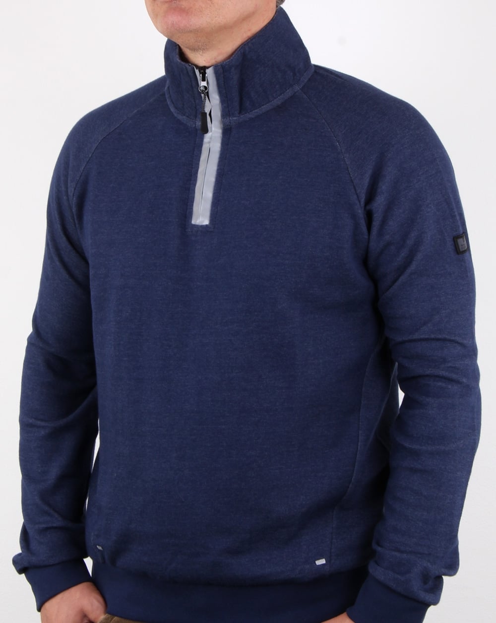 Weekend Offender Grier Qtr Zip Sweatshirt Französisches Marineblau