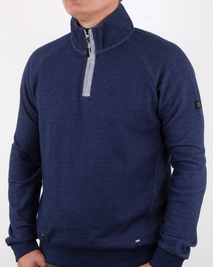 Weekend Offender Grier Qtr Zip Sweatshirt Französisches Marineblau