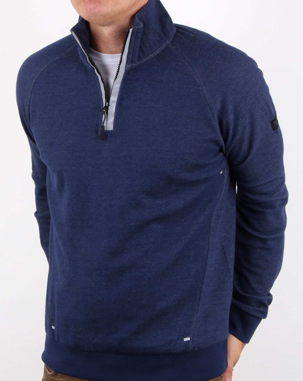 Weekend Offender Grier Qtr Zip Sweatshirt Französisches Marineblau