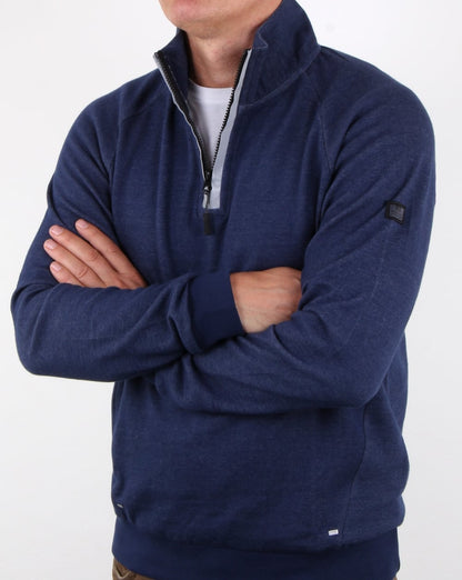 Weekend Offender Grier Qtr Zip Sweatshirt Französisches Marineblau
