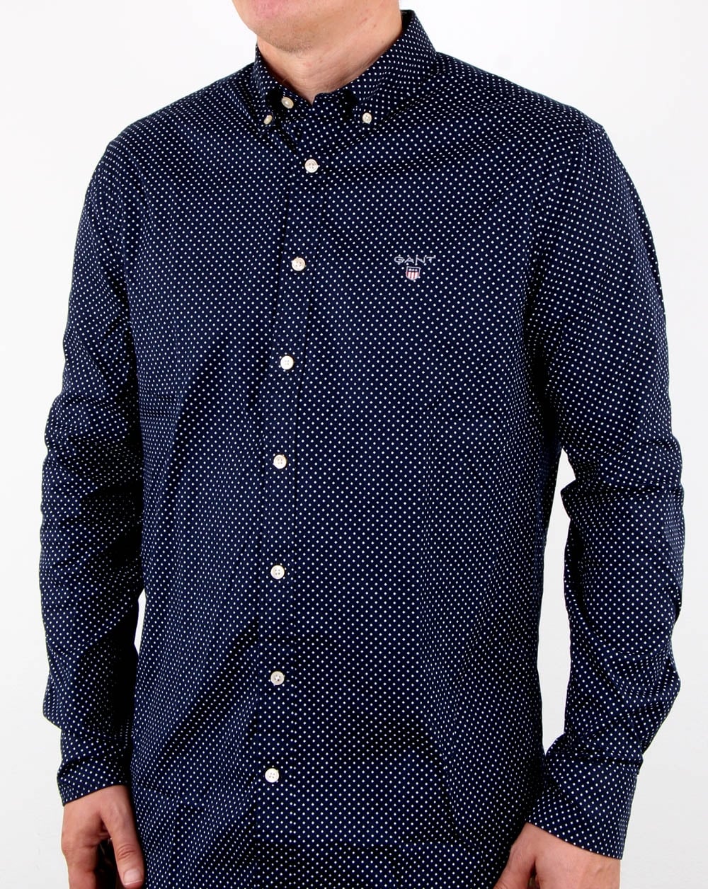 Gant Hemd mit Mini-Sterndetail Blau