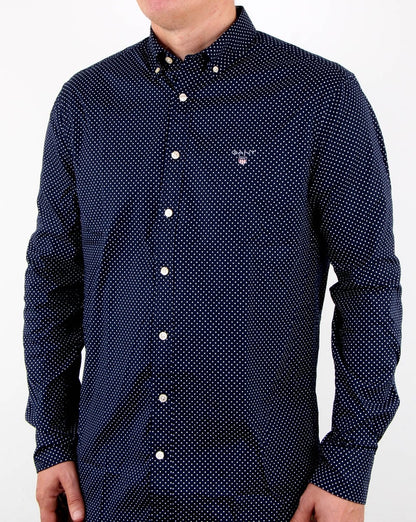 Gant Hemd mit Mini-Sterndetail Blau