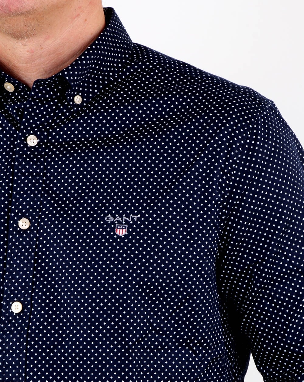 Gant Hemd mit Mini-Sterndetail Blau