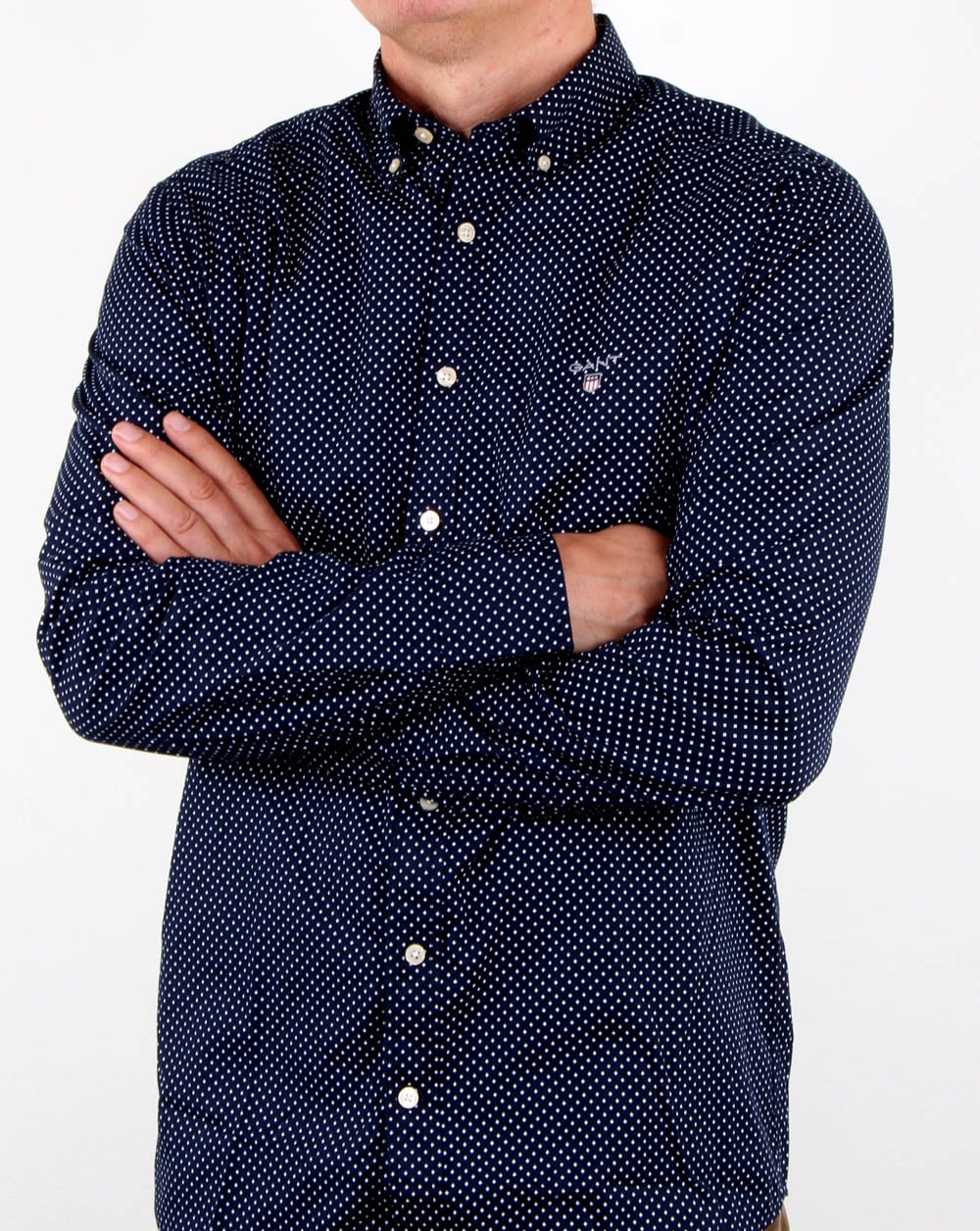 Gant Hemd mit Mini-Sterndetail Blau