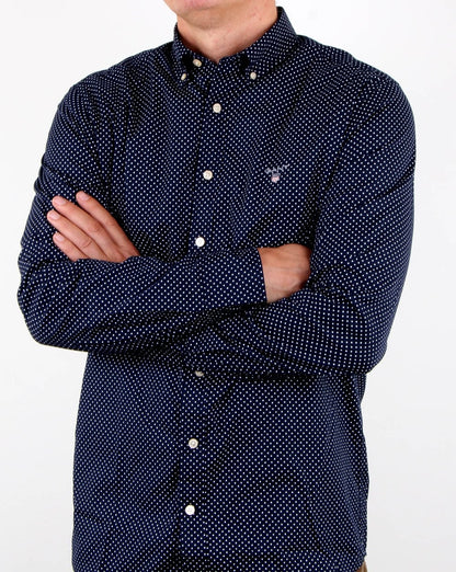 Gant Hemd mit Mini-Sterndetail Blau