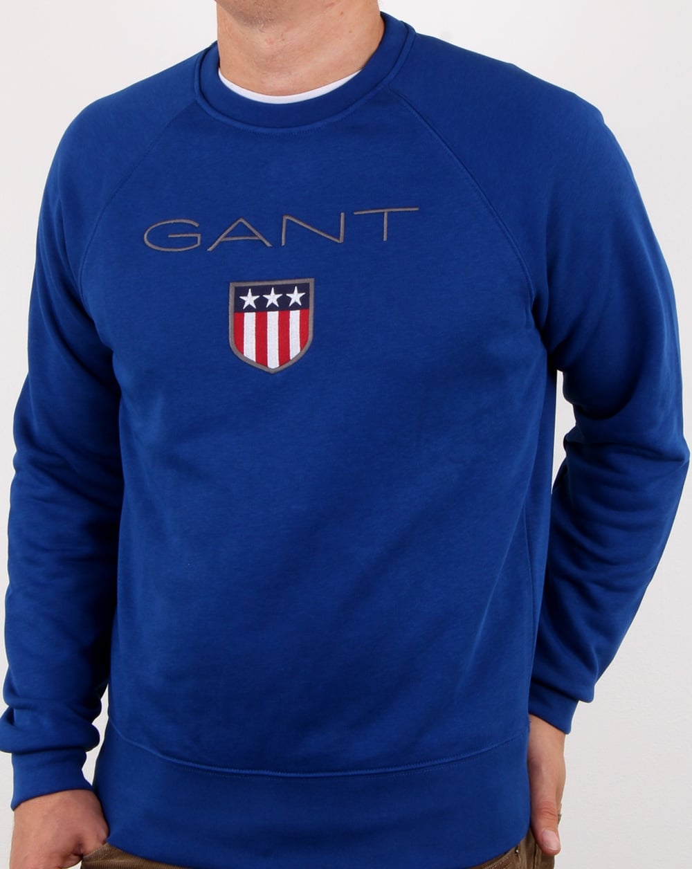 Gant Shield Crew Sweatshirt Yale Blau
