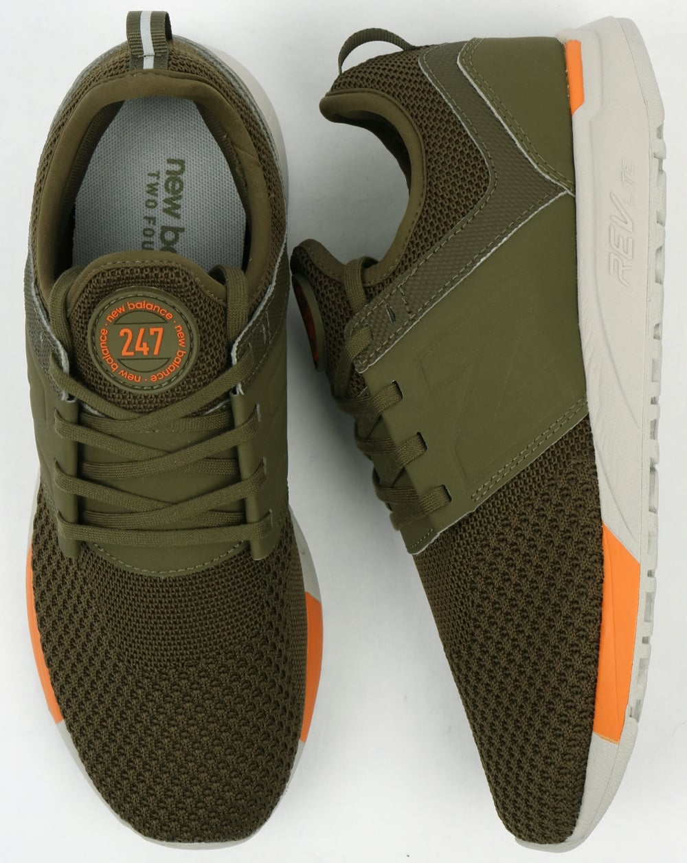 New Balance 247 Sport Trainers Olive/orange