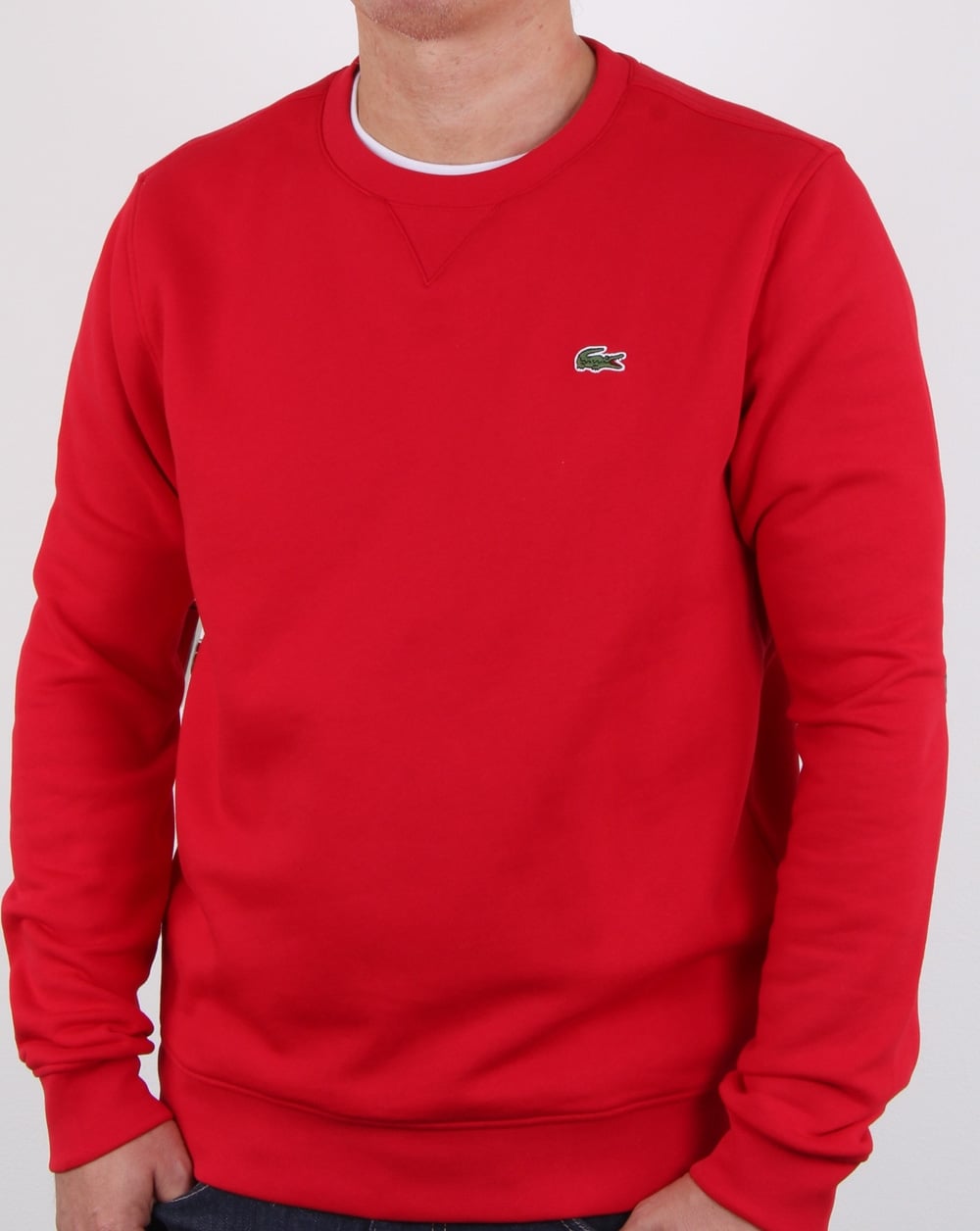 Lacoste Rundhals-Sweatshirt Rot