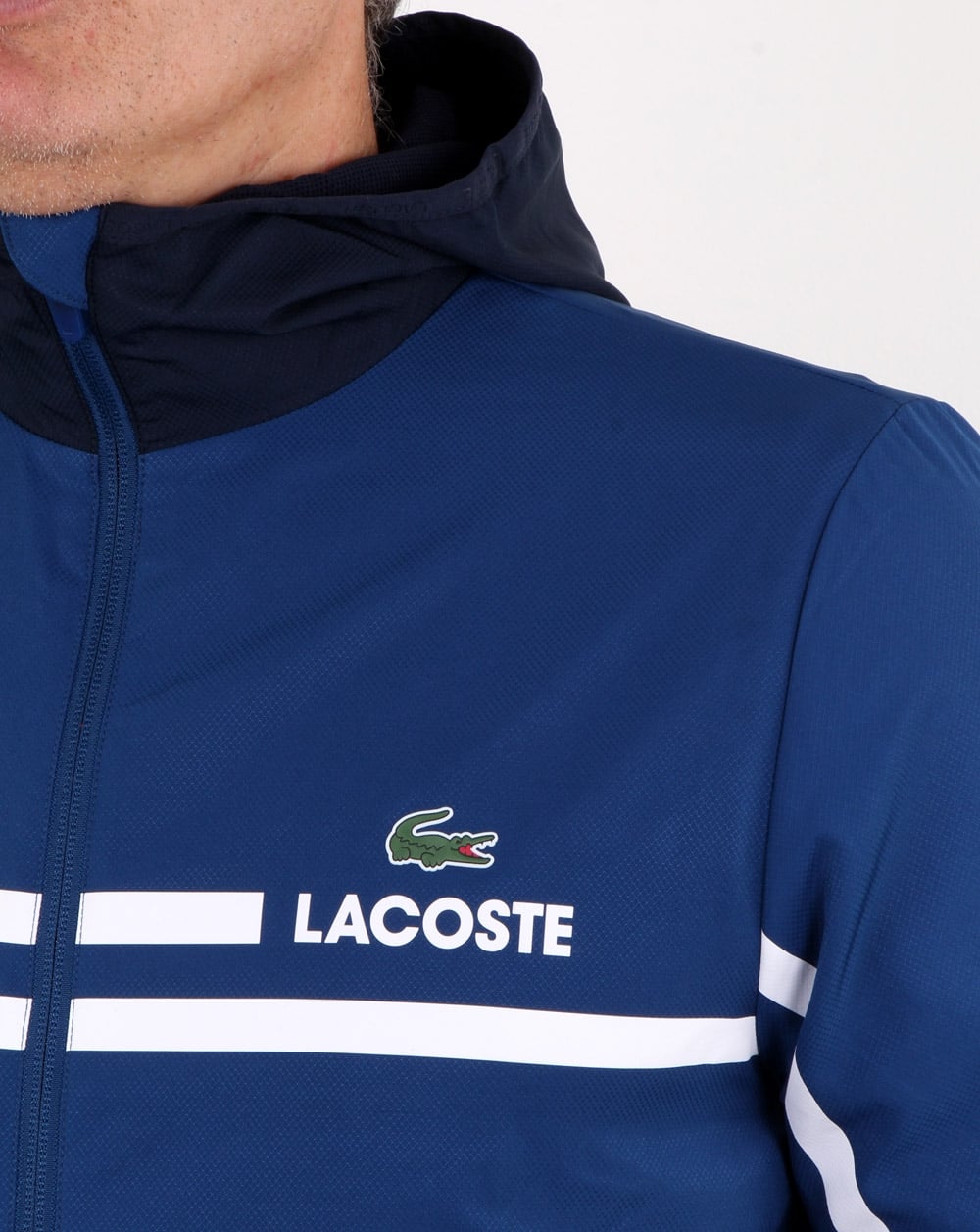 Lacoste Kapuzenjacke Marino/Marineblau/Weiß