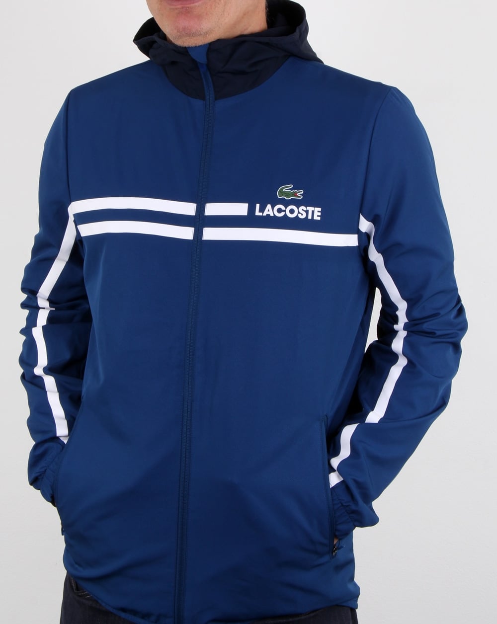 Lacoste Kapuzenjacke Marino/Marineblau/Weiß