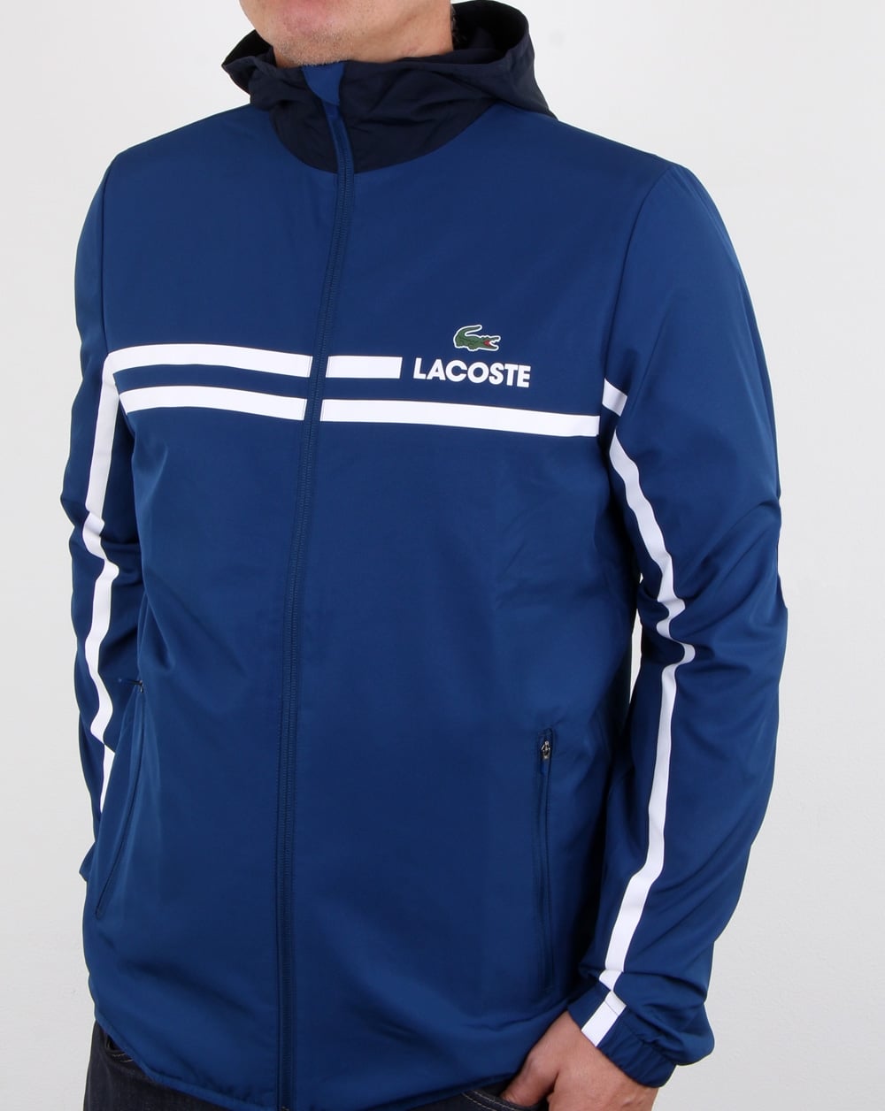 Lacoste Kapuzenjacke Marino/Marineblau/Weiß