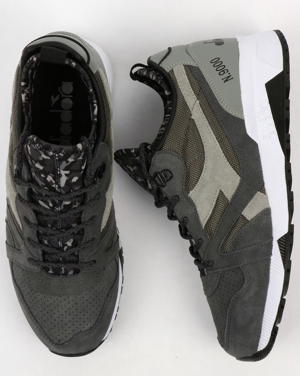 Diadora N9000 Camo Socken Turnschuhe Grau
