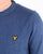 Lyle And Scott Crew Neck Lambswool Blend Jumper Mist Blue Marl