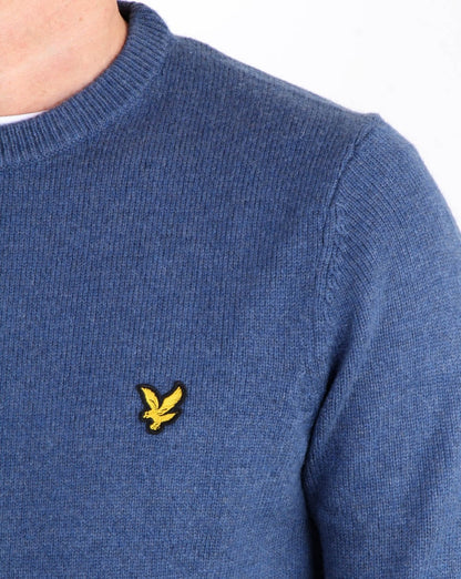 Lyle And Scott Rundhalspullover aus Lammwollmischung Nebelblau meliert