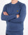 Lyle And Scott Crew Neck Lambswool Blend Jumper Mist Blue Marl