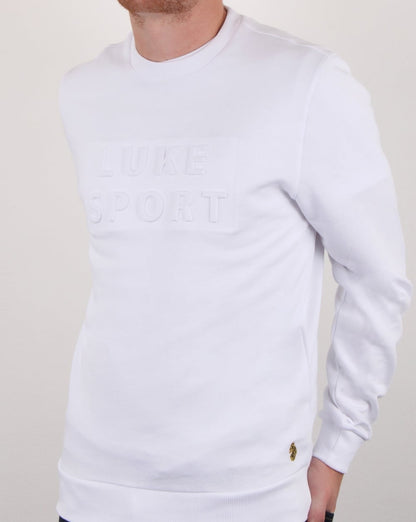 Luke Lewis Sport 3D Rundhalsausschnitt Weiß