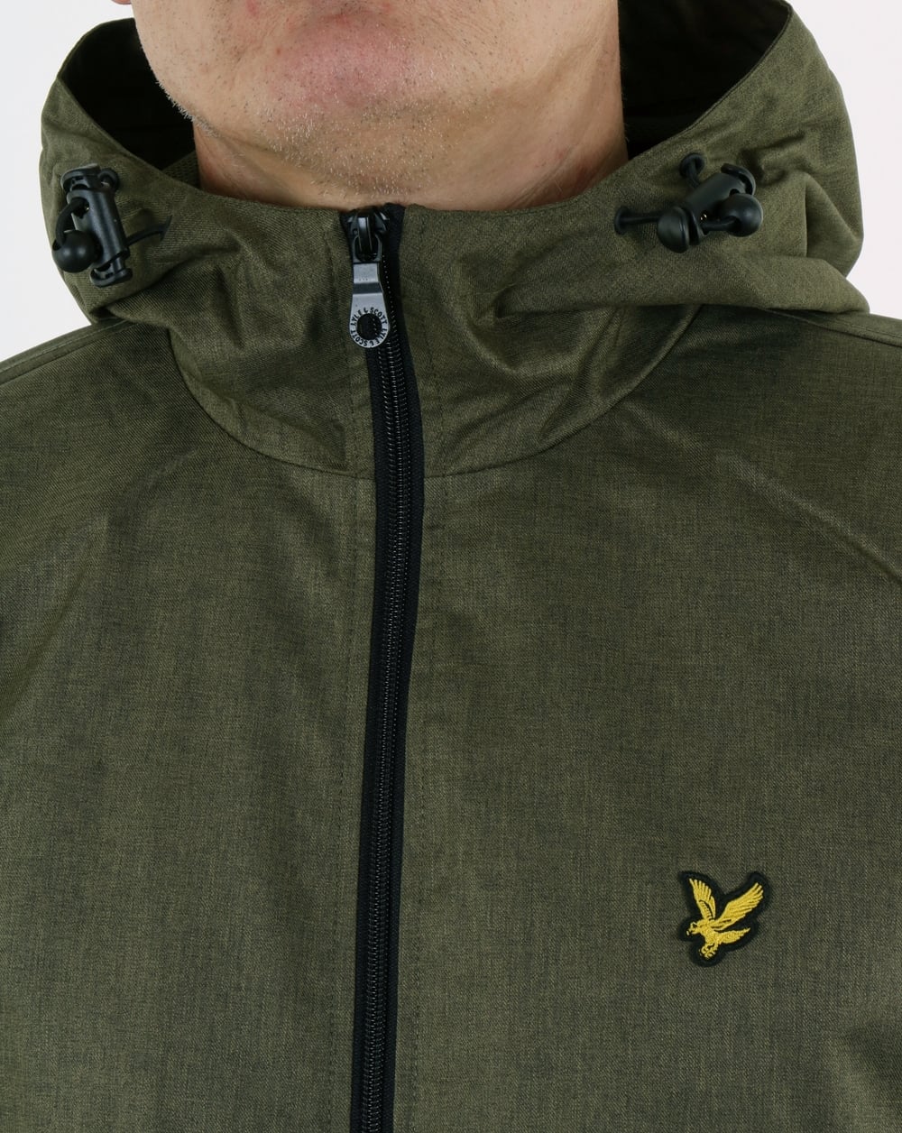 Lyle And Scott – Durchgehende Kapuzenjacke mit Reißverschluss in Olivgrün