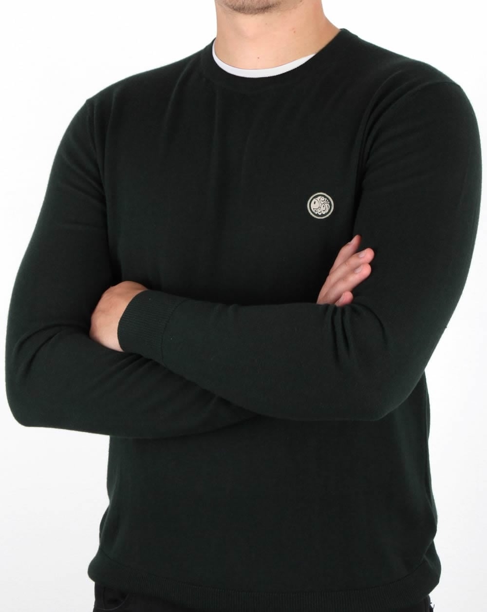 Pretty Green Hinchcliffe Rundhalspullover Grün
