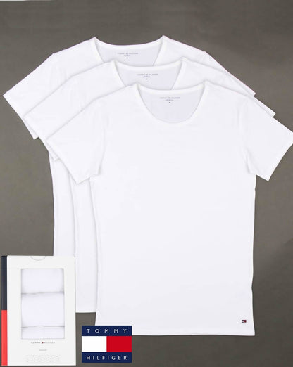 Tommy Hilfiger Premium Essentials 3er-Pack T-Shirts Weiß