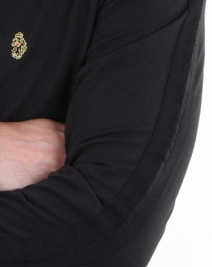 Luke Pinsent Langarm-Poloshirt Schwarz