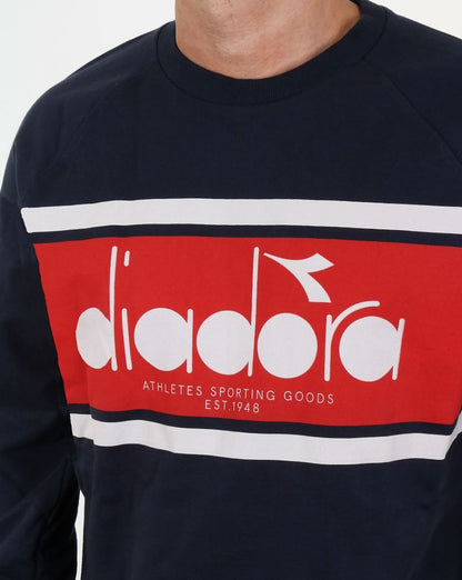 Diadora Logo Sweatshirt Marine/Rot/Weiß