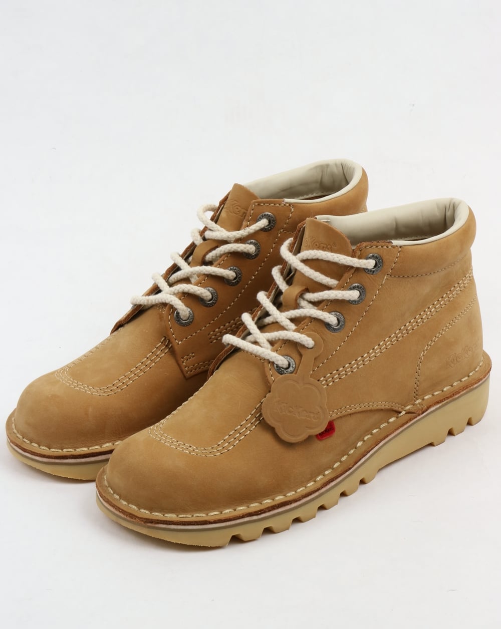 Kickers – Kick Hi – Stiefel aus hellbraunem Nubukleder