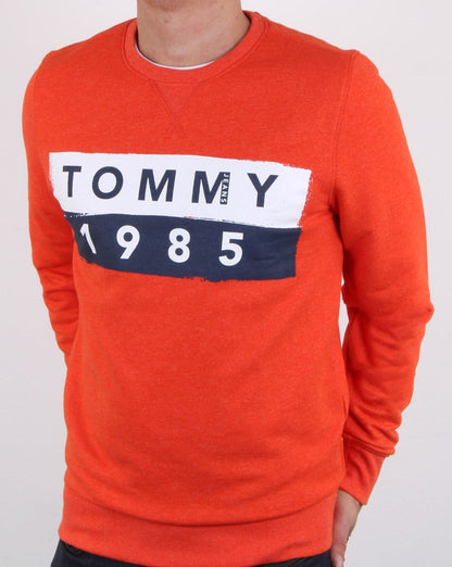 Tommy Hilfiger 1985 Logo Sweatshirt Orange