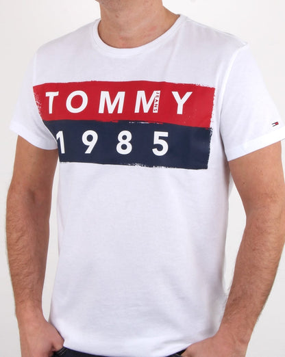 Tommy Hilfiger 1985 Logo-T-Shirt Weiß