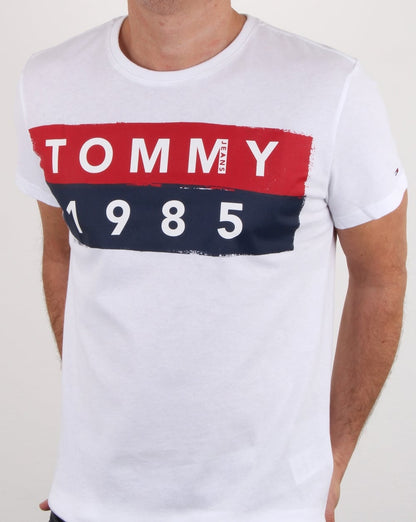 Tommy Hilfiger 1985 Logo-T-Shirt Weiß