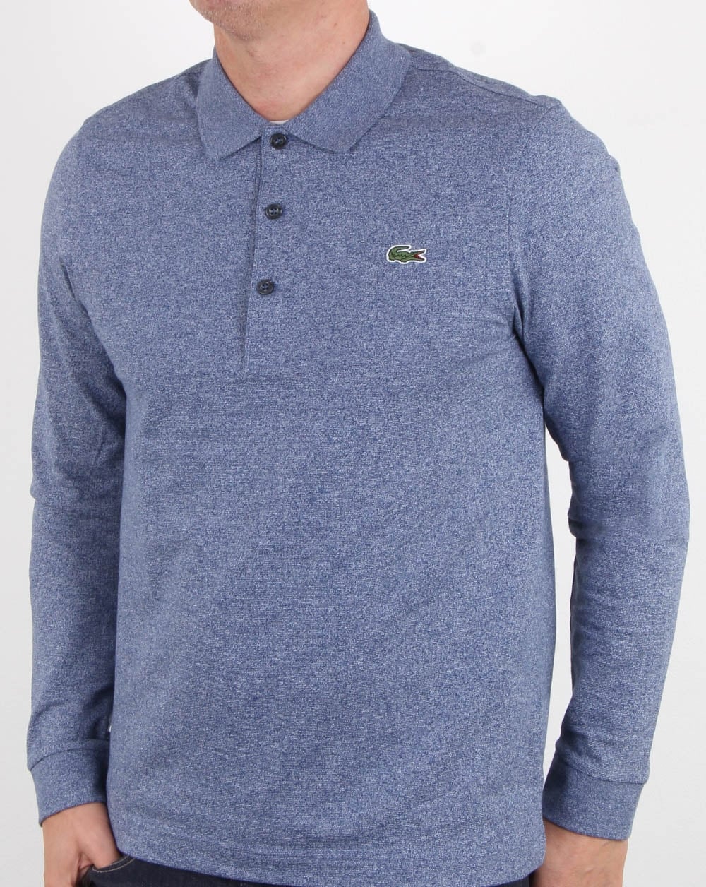 Lacoste Langarm-Poloshirt Merino Jaspe