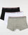 Tommy Hilfiger 3 Pack Boxer Shorts Black/White/Grey