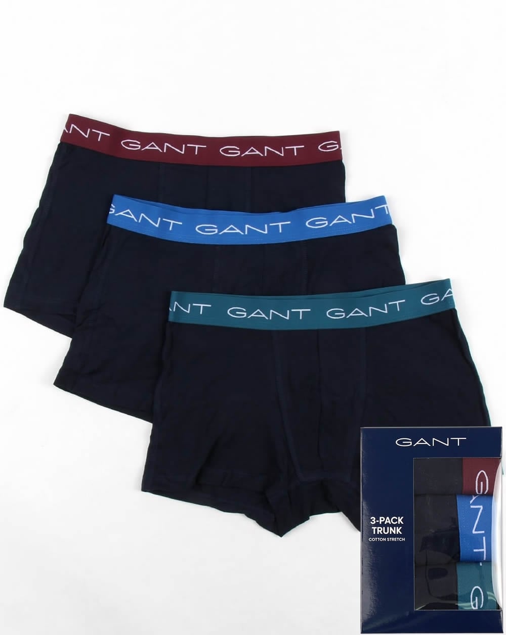 Gant – 3er-Pack Baumwoll-Boxershorts in Marineblau