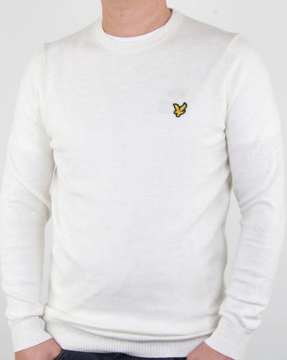 Lyle And Scott – Merinopullover in Muschelweiß meliert