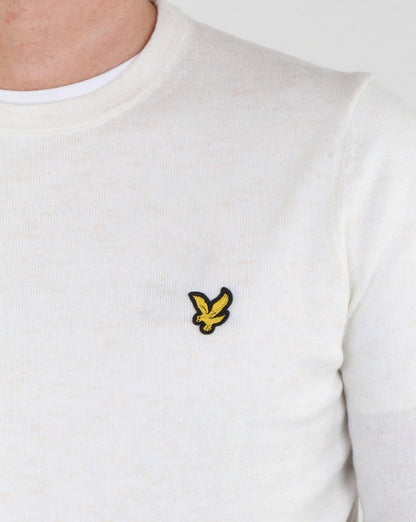 Lyle And Scott – Merinopullover in Muschelweiß meliert