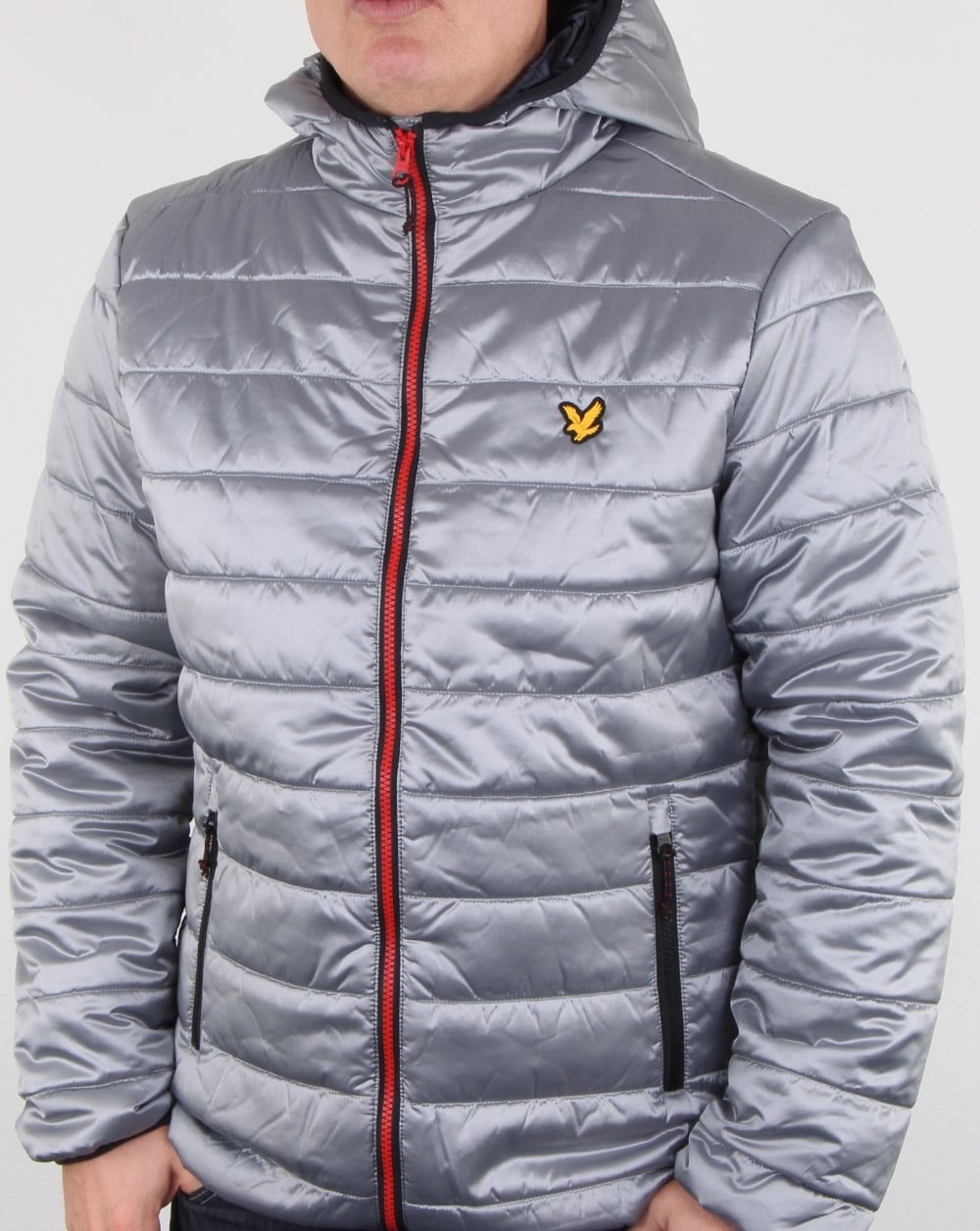 Lyle And Scott – Cooke – Isolierte Folienjacke in Silber