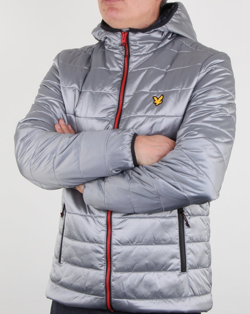 Lyle And Scott – Cooke – Isolierte Folienjacke in Silber