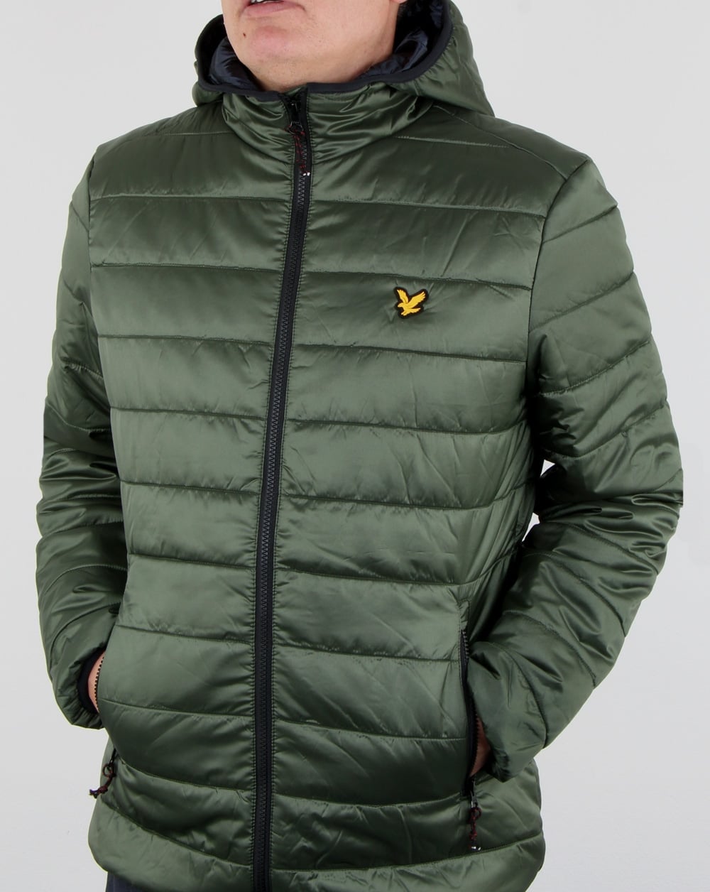 Lyle And Scott – Cooke – Isolierte Folienjacke in Olivgrün