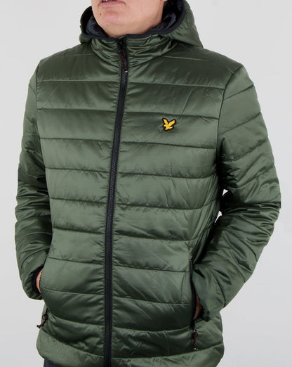 Lyle And Scott – Cooke – Isolierte Folienjacke in Olivgrün