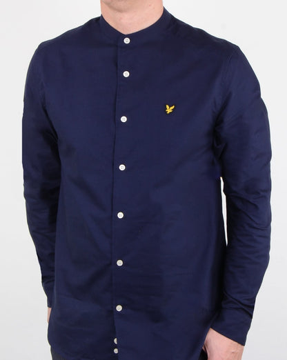 Lyle And Scott Hemd mit Grandad-Kragen, Marineblau