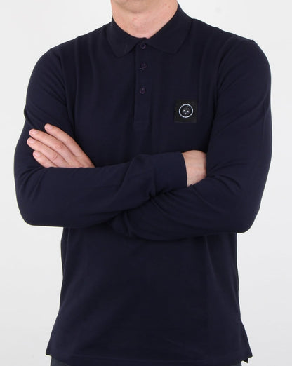Marshall Artist Siren Langarm-Poloshirt, Marineblau