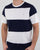 Farah Bold Stripe T Shirt White Navy